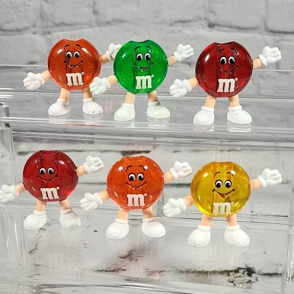 Vintage M&Ms Christmas String Light Covers Lot Of 6‎ Transparent Acrylic Candy